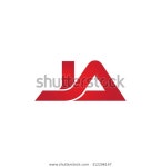 Ja Company Linked Letter Logo 스톡 벡터(로열티 프리) 312296147