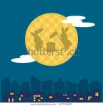 Japanese Autumn Festival Enjoy Moon On 스톡 벡터(로열티 프리) 1472760971