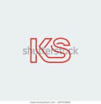 개요 스타일의 K & S 고정 스톡 벡터(로열티 프리) 1647529651