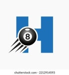 Letter H Billiard Sports Team Club Logo. 8 Ball Pool Logo Design Template 25467750 Vector Art at Vecteezy Download Letter H... 