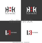 Logo Three Letters H Hhh Initials 스톡 벡터(로열티 프리) 1518452201
