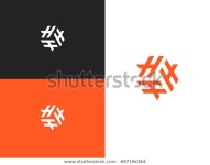 Logo Three Letters H Hhh Initials 스톡 벡터(로열티 프리) 697194364
