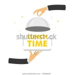 포크스푼으로 점심시간을 보내고 스톡 벡터(로열티 프리) 742886410