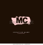 M C Mc Initial Logo Template 스톡 벡터(로열티 프리) 1228353241
