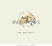 M D Md Beauty Vector Initial 스톡 벡터(로열티 프리) 1410613475