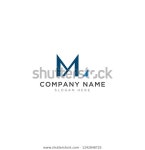 M L Letter Abstract Logo Template 스톡 벡터(로열티 프리) 1242848725