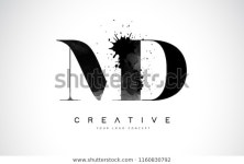 Md M D Letter Logo Design 스톡 벡터(로열티 프리) 1160830792