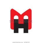 Mh Hm Letter Logo Design Vector 스톡 벡터(로열티 프리) 1670467729