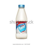 Milk Bottle Mockup On White Background 스톡 벡터(로열티 프리) 1557712397