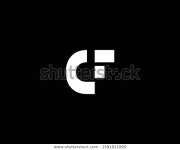 Minimalist Letter Cf Logo Design Editable 스톡 벡터(로열티 프리) 1591811095