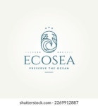 Premium Vector | Sea wave logo
