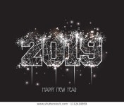 2019년 뉴 연도 폴리곤선 및 불꽃놀이 스톡 벡터(로열티 프리) 1112410859