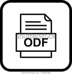 Odf File Document Icon 스톡 벡터(로열티 프리) 1355822489