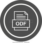 Odf File Document Icon 스톡 벡터(로열티 프리) 1356850565