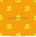 Om Seamless Pattern 스톡 벡터(로열티 프리) 1219671433