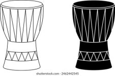 Black White Djembes 160009 Vector Art at Vecteezy Download Black  White Djembes for free
