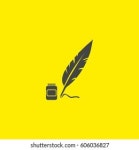 「Quill Icon」のベクター画像素材（ロイヤリティフリー）　606035444 | Shutterstock