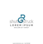 RG 로고 또는 GR 로고 고정 스톡 벡터(로열티 프리) 1522782398