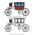 Royal Horse Chariot Travel Vintage Carriage 스톡 벡터(로열티 프리) 1501588235