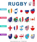 Rugby 2019 All Pools Flag Rugby 스톡 벡터(로열티 프리) 1239287404
