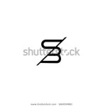 SB BS Modern Letter 로고 디자인 스톡 벡터(로열티 프리) 1664594860