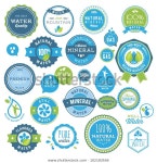 Set Water Badges Stickers 스톡 벡터(로열티 프리) 102183556