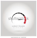 Speed Speedometer Rpm Logo Icon Symbol 스톡 벡터(로열티 프리) 1262871049