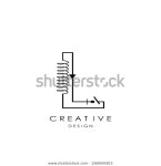 Techno Eletronical Letter L Ogo Creative 스톡 벡터(로열티 프리) 1569005815