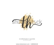 Th T H Initial Handwriting Logo 스톡 벡터(로열티 프리) 1288008109