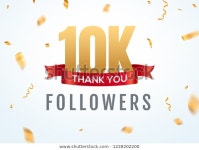 Thank You 10000 Followers Design Template 스톡 벡터(로열티 프리) 1228202200