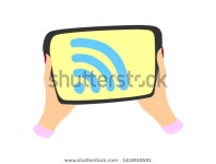 Two Neat Female Hands Holding Tablet 스톡 벡터(로열티 프리) 1418018591