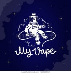 우주 비행사Vape 상점 레이블 배지관련된 활자 스톡 벡터(로열티 프리) 1220239810