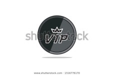 Vip Icon Black White Isolated Vector 스톡 벡터(로열티 프리) 1516776170