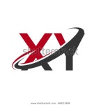 Xy Initial Logo Company Name Colored 스톡 벡터(로열티 프리) 689215804