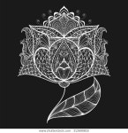 Zentangle Magic Flower Adult Anti Stress 스톡 벡터(로열티 프리) 312690818