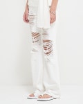 GOEN.J(고엔제이) Ripped straight-leg full length jeans | S.I.VILLAGE (에스아이빌리지) [GOEN.J]Ripped straight-leg full length... 