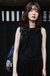 REPLAIN(리플레인) BLACK LINEN BLEND SIDE OPEN VEST | S.I.VILLAGE (에스아이빌리지) [REPLAIN]BLACK LINEN BLEND SIDE OPEN VEST - 