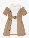 FENDI KIDS(펜디 키즈) 펜디 키즈 오픈숄더 트렌치 코트 스타일 원피스 JFB496ADEH | S.I.VILLAGE (에스아이빌리지) [FENDI KIDS]펜디... 