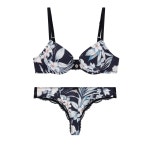 플라워 레이스 푸쉬업 브라 & 브라질리언 브리프 세트 - S.I.VILLAGE [EMPORIO ARMANI UNDERWEAR]플라워 레이스 푸쉬업 브라... 