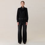 KINDERSALMON(킨더살몬) Loosefit Wideleg Jeans Washed-Black | S.I.VILLAGE (에스아이빌리지) [KINDERSALMON]Loosefit Wideleg...