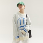 ITER(종료)(잇터(종료)) BIG FACE JACQUARD ROUND KNIT_IVORY | S.I.VILLAGE (에스아이빌리지) [ITER(종료)]BIG FACE JACQUARD ROUND... 