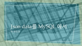 JSON 데이터를 DB에 넣고 사용하고 싶다 slideshare