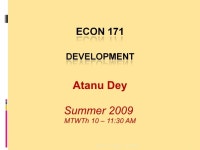 Econ171 Lecture 1