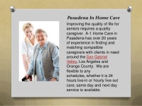 Pasadena In Home Care