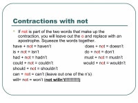 Contraction | PPT Contraction 