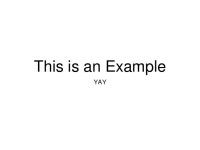THIS IS AN EXAMPLE