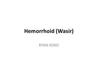 Hemorrhoid (wasir) slideshare