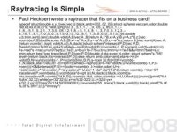 Icon2008 실시간 레이트레이싱과 게임의 미래 | PPT Icon2008 실시간 레이트레이싱과 게임의 미래