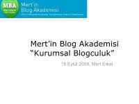Kurumsal Bloglar slideshare