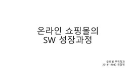온라인쇼핑몰의 SW 성장과정 slideshare